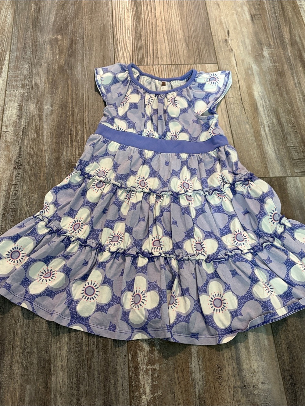 Tea Collection Purple Floral Twirl Dress size 4